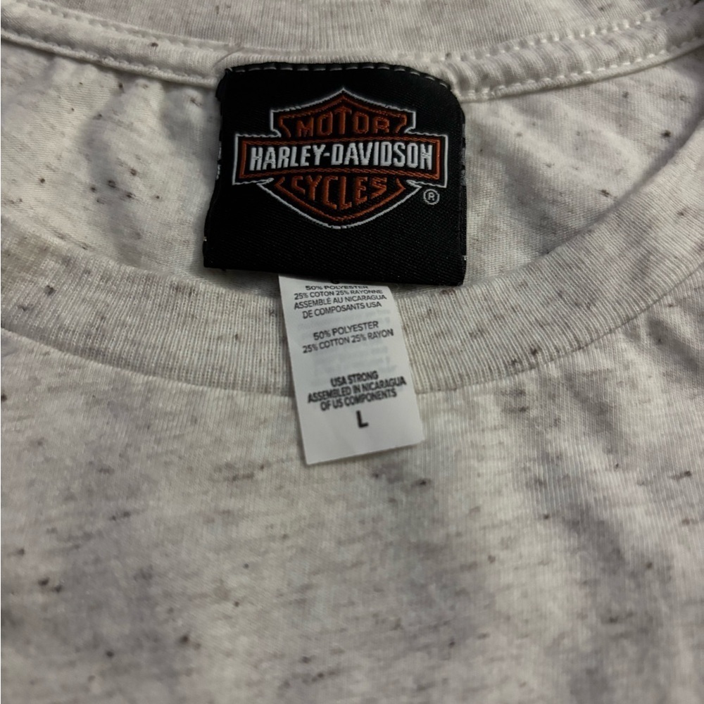 Harley-Davidson Grey T-Shirt with Red Logo Monroe, LA size large - Picture 3 of 7